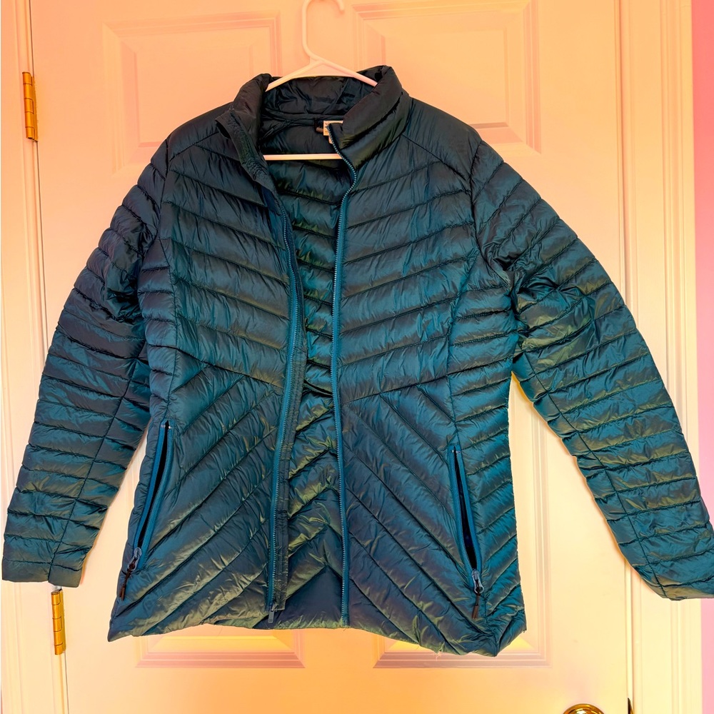 teal all in motion jacket size L